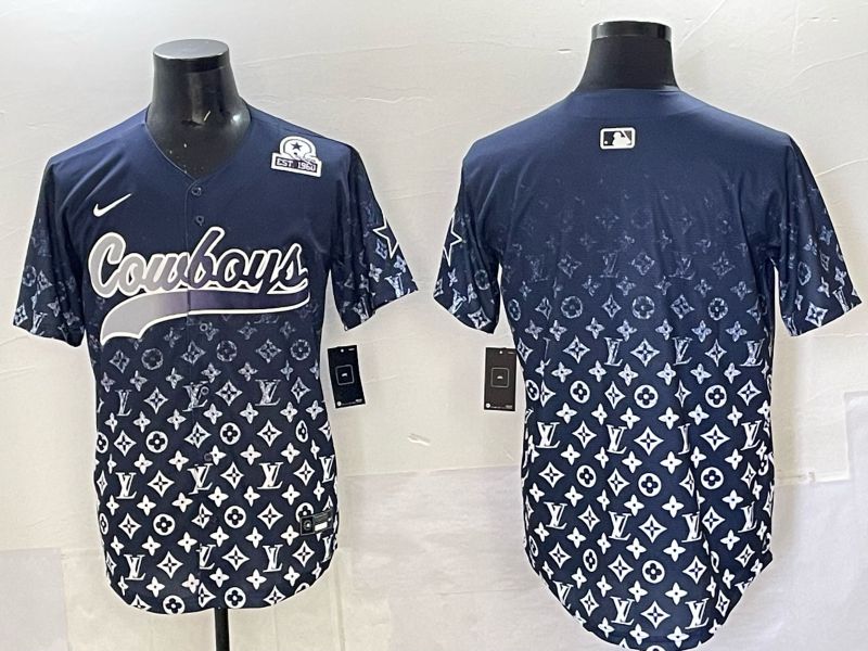 Men 2025 Dallas Cowboys Blank Drak Blue Nike Limited NFL Jersey 03